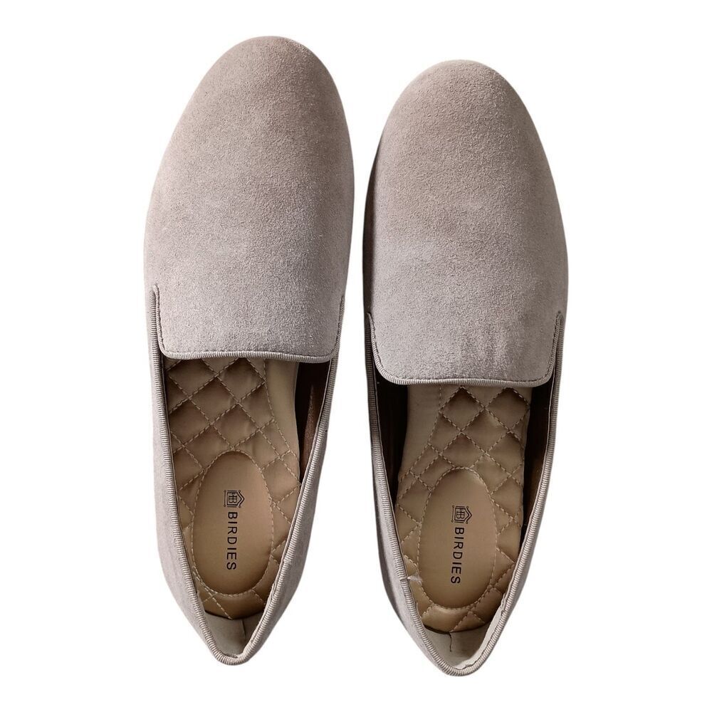 Birdies The Starling Shoes Flats Loafter Suede Stone Grey Women's 6.5 - Picture 4 of 12